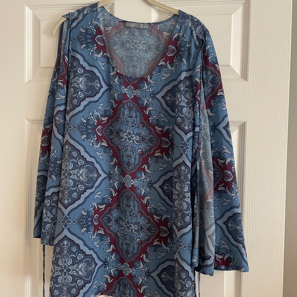 Maternity medium Octavia tie sleeve boho blouse